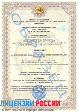 Образец разрешение Менделеево Сертификат ISO 50001